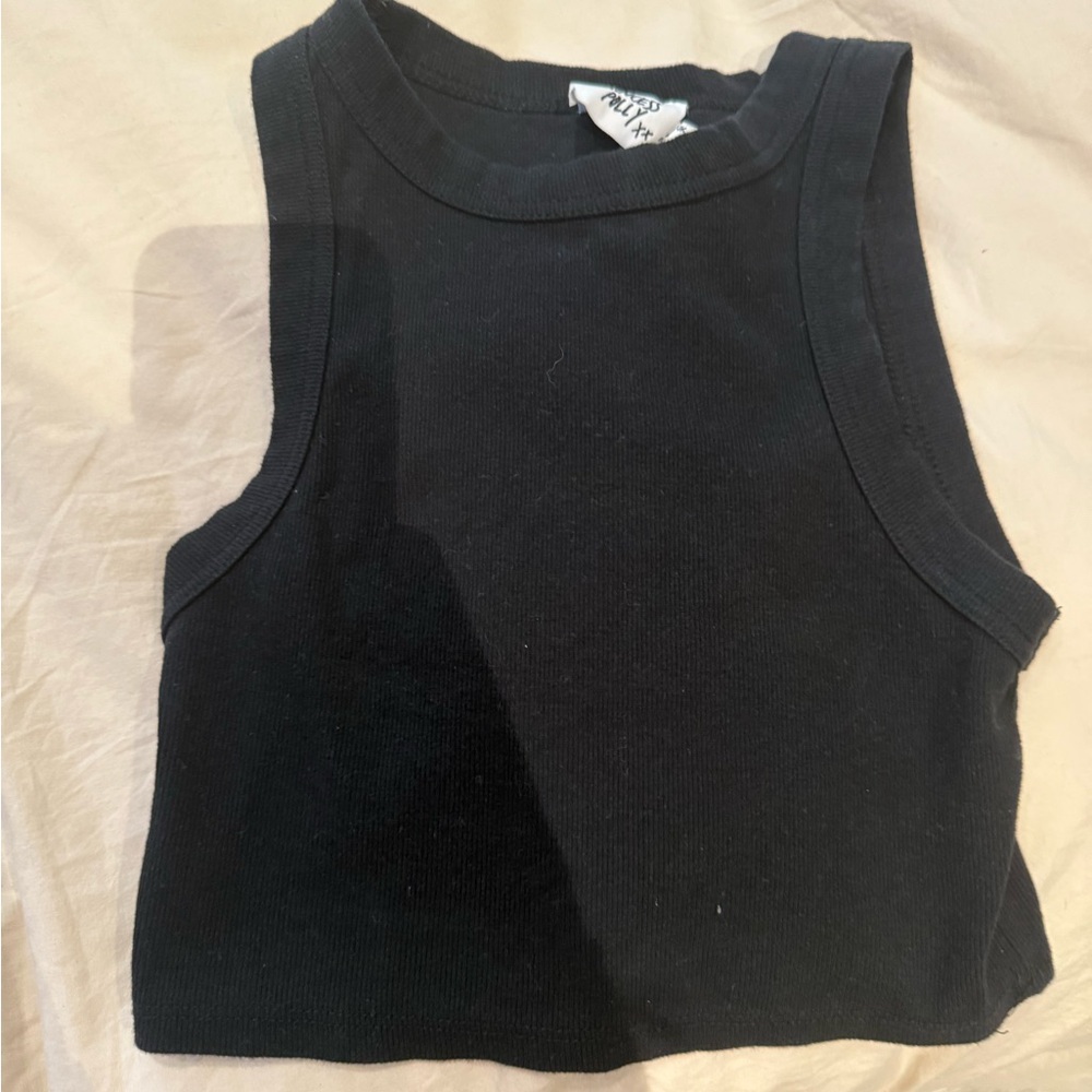 Princess Polly black crop tank